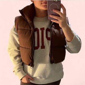 Brown Puffer Vest